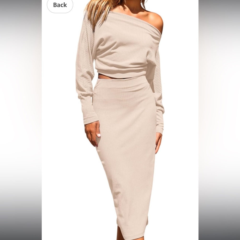 Amazon Women's Off-Shoulder Beige Dress